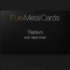 Matt black titanium business card. PureMetalCards.