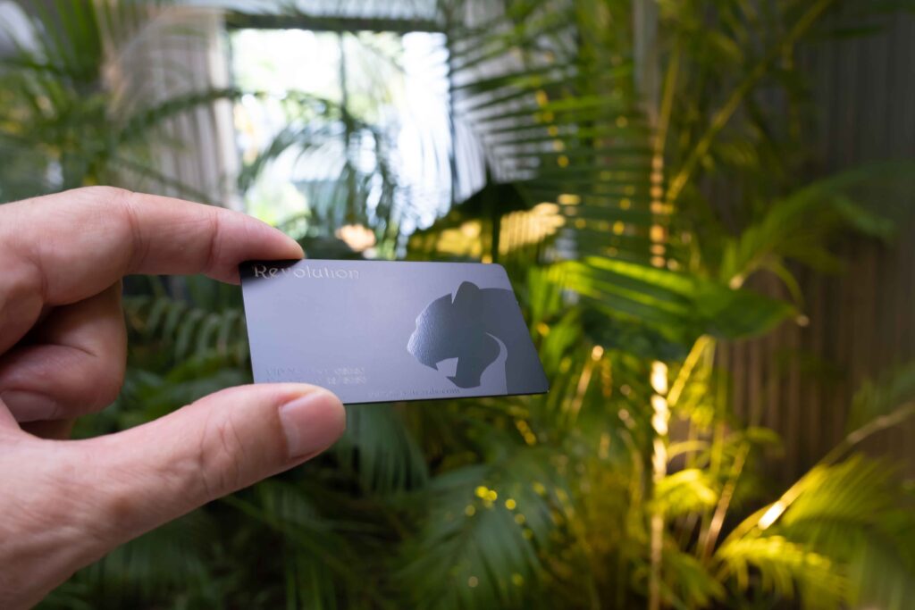 Pure Metal Cards matt black titanium card - revolution