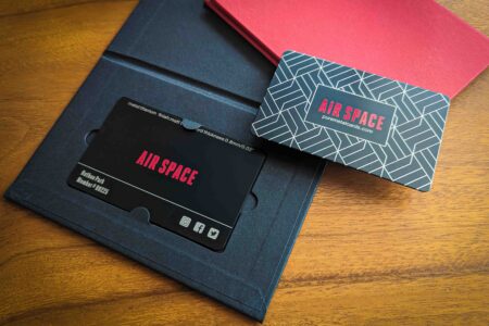 Pure Metal Cards - matt black titanium member card - air space