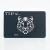 Matt black titanium card featuring a tribal tiger design. VIP Member 02020. puremetalcards.com