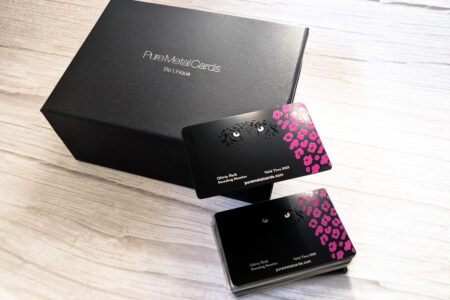 Pure Metal Cards matt black titanium metal member card