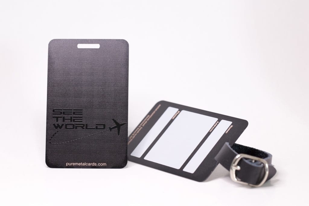 Engraved metal clearance luggage tags