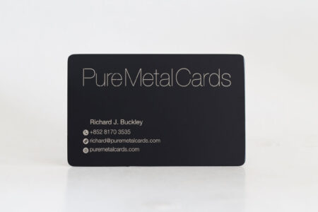 Matt black titanium business cards