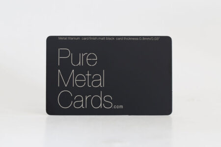 Matt black titanium business cards