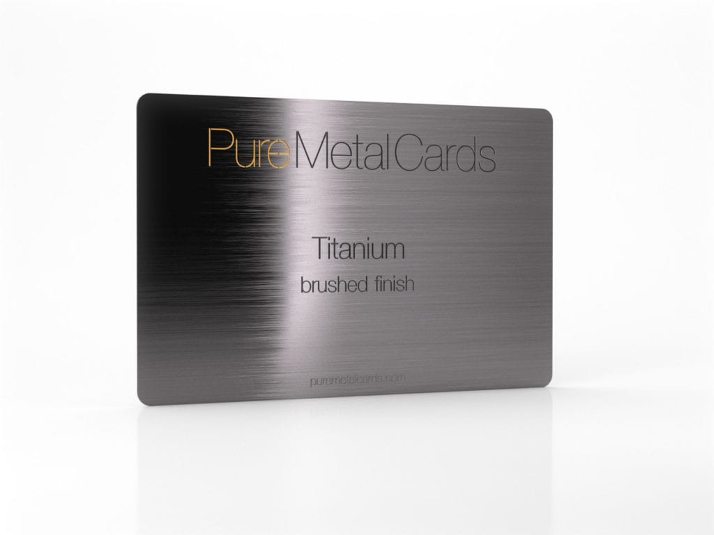 Pure Metal Cards brushed titanium card