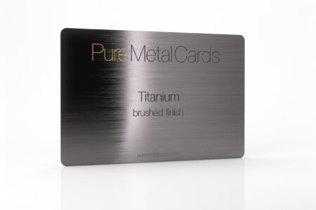 Pure Metal Cards brushed titanium card