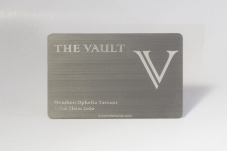 Pure Metal Cards - brushed titanium card