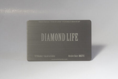 Pure Metal Cards - brushed titanium card
