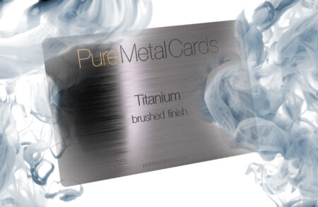 Pure Metal Cards - brushed titanium business card