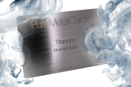 Pure Metal Cards - brushed titanium business card