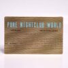 Pure_Metal_Cards_brass_contour_gold_member_card_01 Gold brass contour business card for Pure Nightclub World VIP guest.