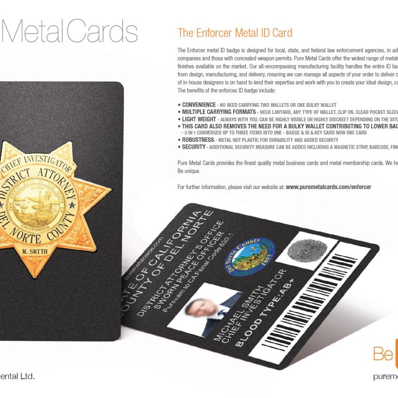 Metal ID Badges PURE METAL CARDS