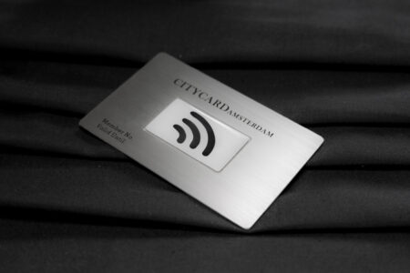 Pure Metal Cards brushed steel NFC chip travel card