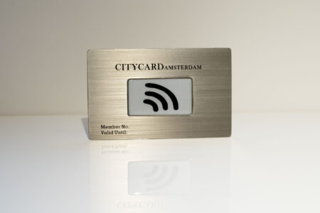 Pure Metal Cards brushed steel NFC travel card 001