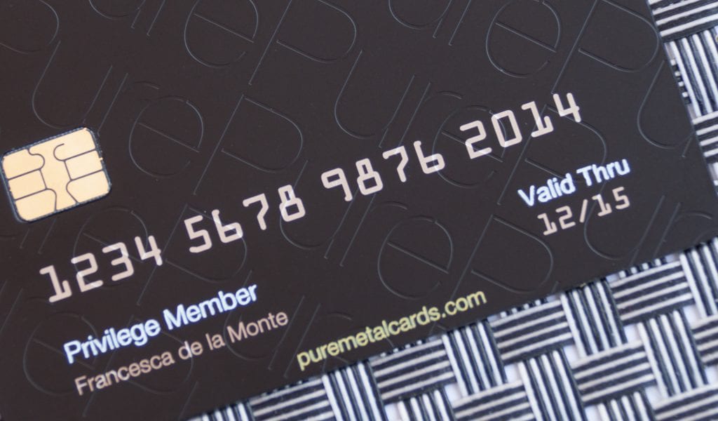 Pure Metal Cards - VIP black metal credit card