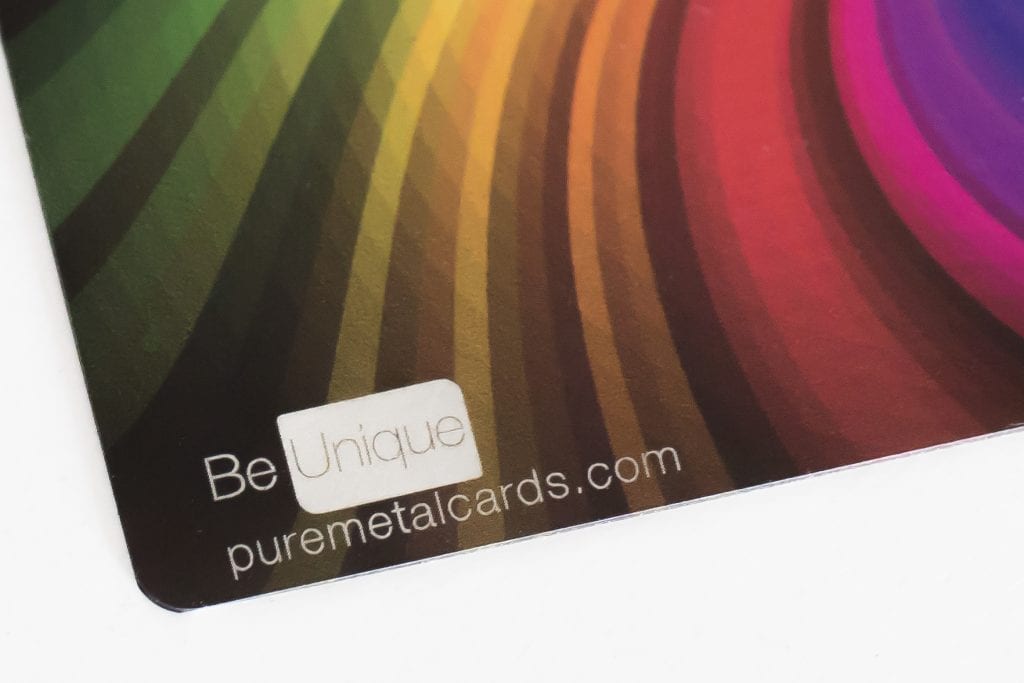 Pure Metal Cards full color metal business card