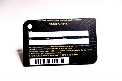 Metal Certificate of Authenticity Cards - Pure Metal Cards