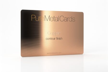 Pure Metal Cards contour copper business card