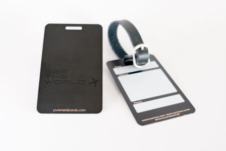 Matt Black Brushed Stainless Steel Cards