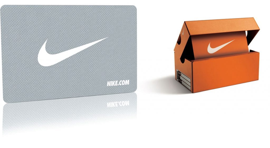 nike gift card box