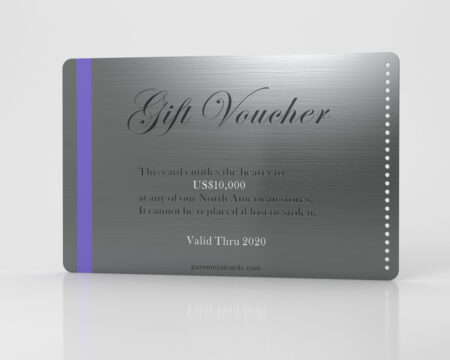 Pure Metal Cards Brushed Gunmetal Gray Stainless Steel Gift Voucher Card Pure Metal Cards Brushed Gunmetal Gray Stainless Steel Gift Voucher Card