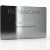 Pure Metal Cards brushed gun metal gray stainless steel card Pure Metal Cards brushed gun metal gray stainless steel card