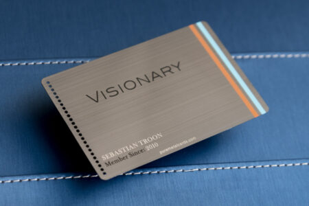 Pure Metal Cards brushed gun metal gray stainless steel card