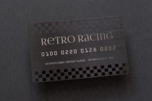 Pure Metal Cards matt black brushed card