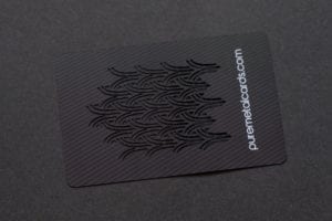 Pure Metal Cards matt black contour stainless steel card