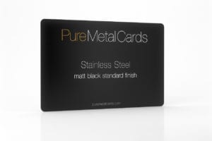 Pure Metal Cards matt black stainless steel card