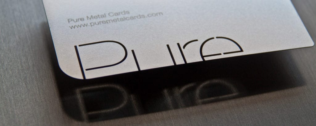 Metal business card by Pure Metal Cards
