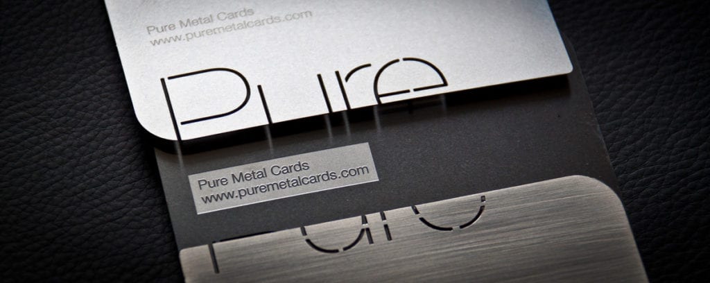 Metal business card by Pure Metal Cards