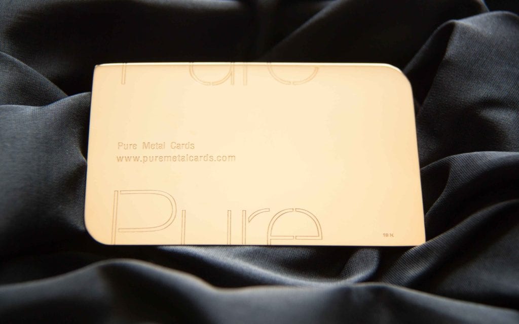 Pure Metal Cards gold 18kt card