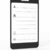 Pure-Metal-Cards_Carbon-Fiber-Luggage-Tag_Back_V02_1-1 Blank carbon fiber luggage tag with contact information icons.