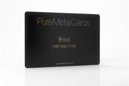 Pure Metal Cards matt black brass card