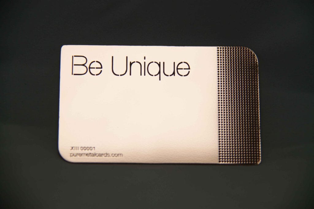 Pure Metal Cards mirror copper business card