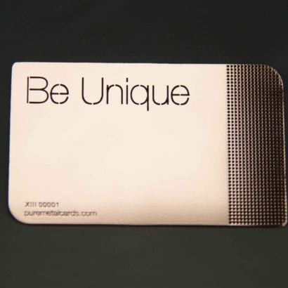 Pure Metal Cards mirror copper business card