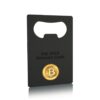 Pure-Metal-Cards-matt-black-stainless-steel-bottle-opener Matt black bottle opener card with Bitcoin Cash logo. Metal bottle opener.