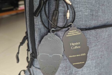 Pure Metal Cards - matt black velvet member card hipster coffee