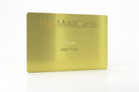 Pure Metal Cards gold prism brass metal card