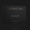 PureMetalCards: Matt black velvet stainless steel card with a luxurious touch.