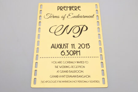 Pure Metal Cards exclusive metal invitation card