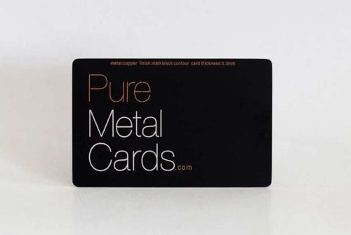 Matt Black Contour Copper Cards