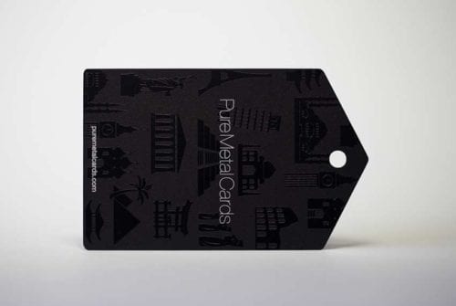 Matt Black Frosted Stainless Steel Cards