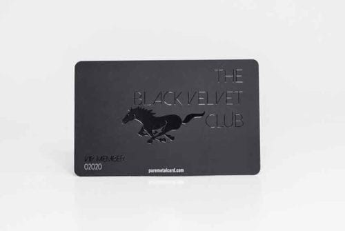 Matt Black Velvet Stainless Steel Cards