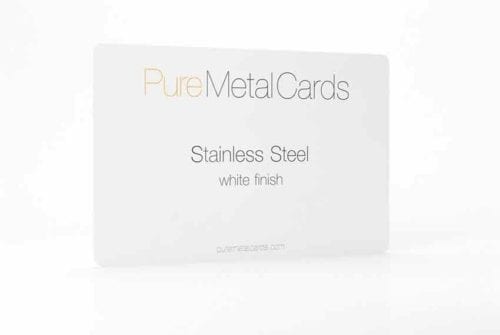 Stainless Steel White Business Cards