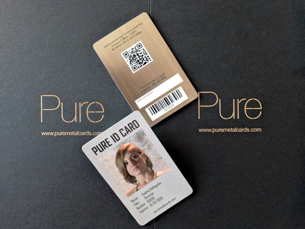 Pure Metal Cards metal identity card