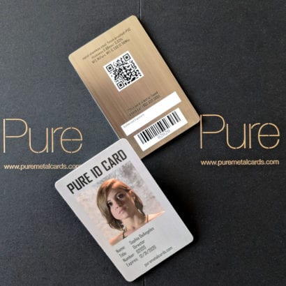 Pure Metal Cards metal identity card