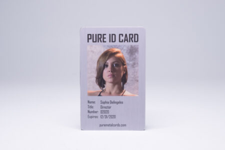 Pure Metal Cards brushed steel metal Pure ID Card Pure Metal Cards brushed steel metal Pure ID Card