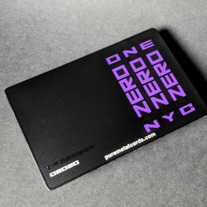Pure Metal Cards matt black pixel metal business card